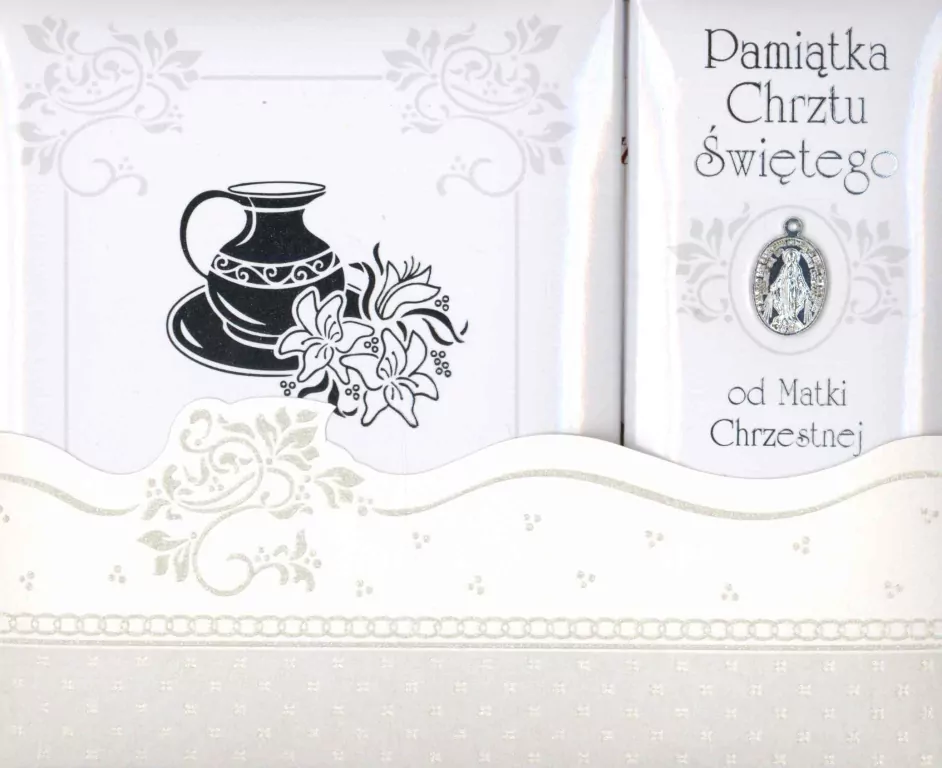 Książeczka składana mała graficzna Chrzest Święty - tantis.pl