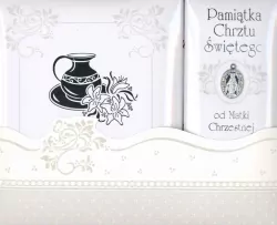 Książeczka składana mała graficzna Chrzest Święty