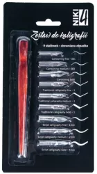 Zestaw do kaligrafii. 9 stalówek