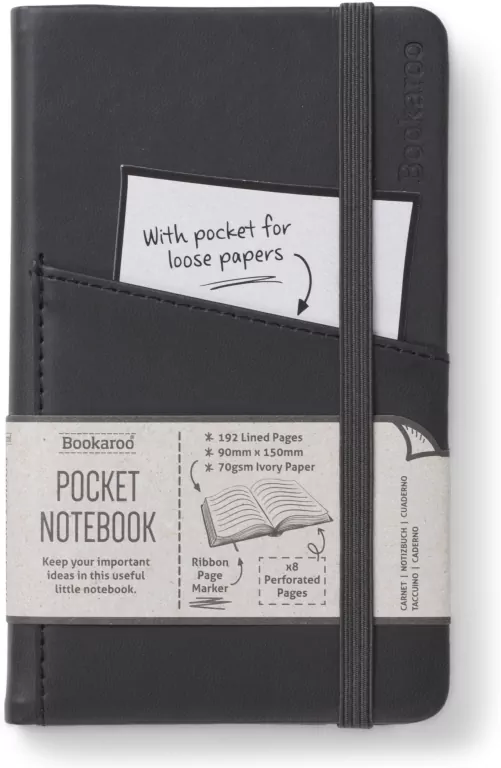 Notatnik A6. Bookaroo. Journal Pocket. Czarny - tantis.pl