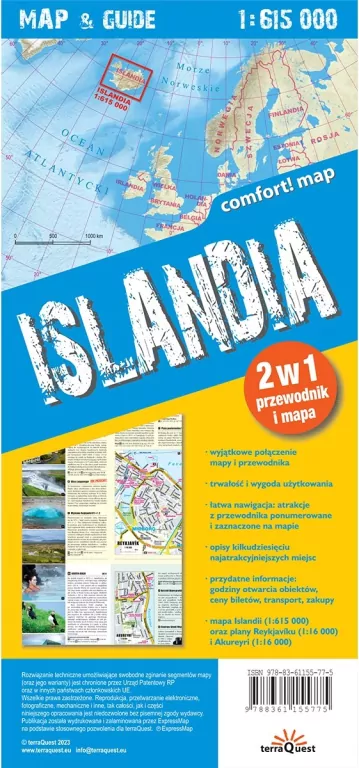 Islandia 2w1. Map&Guide - tantis.pl