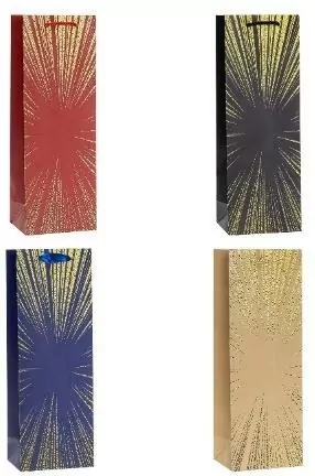 Torebka ozdobna na butelkę 12x36x9cm mix ROZETTE - tantis.pl