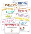 Plansze edukacyjne A5 - Miesiące 12 kart - tantis.pl