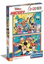 Puzzle 2x20 Super Kolor Mickey - tantis.pl