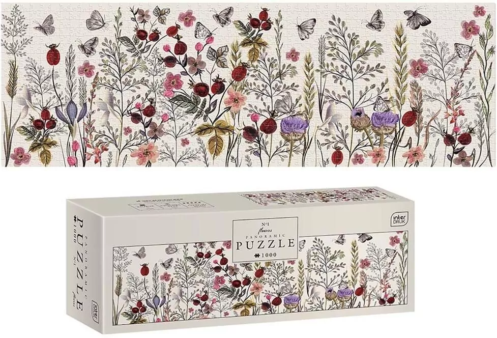 Flowers. Puzzle panorama. 1000 elementów - tantis.pl