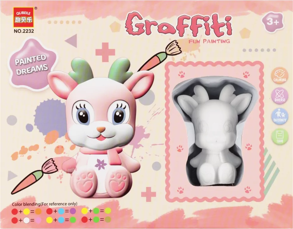 Zestaw kreatywny do malowania: Zwierzęta 21x17x6, mix - tantis.pl