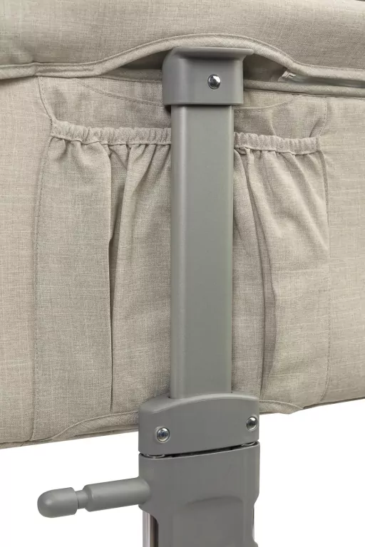 Caretero Łóżeczko dostawne szare Sleep2gether - tantis.pl