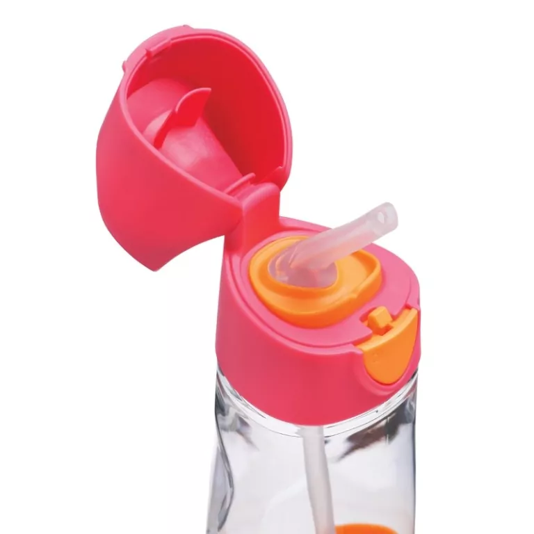 B.Box. Bidon tritanowy ze słomką. 450 ml. Strawberry Shake - tantis.pl
