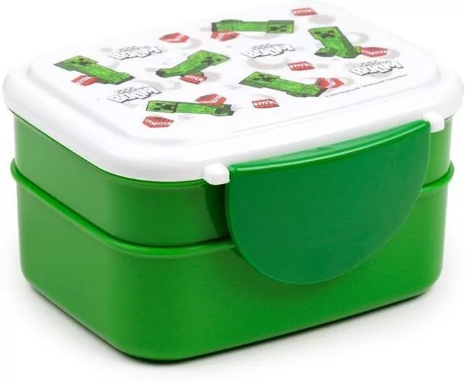 Pudełko na lunch ze sztućcami Minecraft - tantis.pl