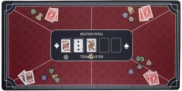 Mata do pokera czerwona (120x60cm) - tantis.pl