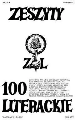 Zeszyty literackie 100 4/2007 - tantis.pl