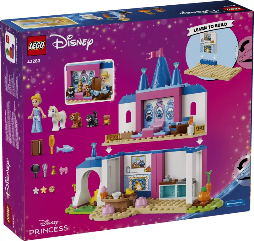 LEGO® Zamek Kopciuszka i jej zwierzęcych przyjaciół 43283 - tantis.pl