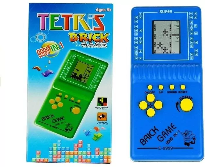 Gra elektroniczna tetris kieszonkowa niebieska - tantis.pl