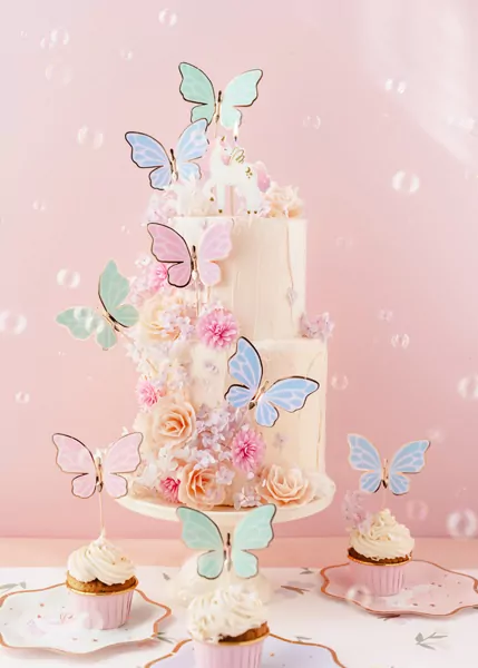 Toppery na tort Motylki 9x6.5cm - tantis.pl