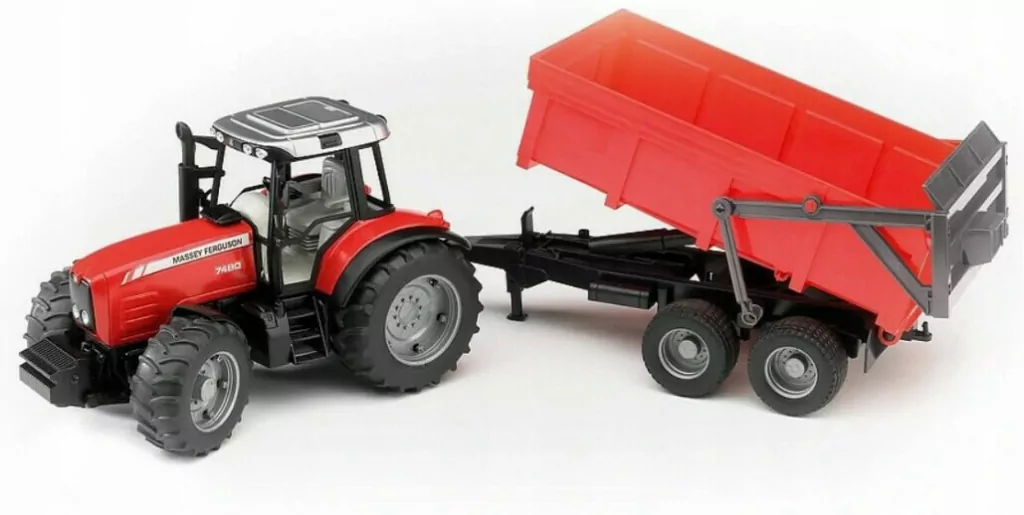 Traktor Massey Ferguson 7480 z przyczepą wywrotką - tantis.pl