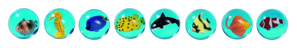 Piłka kauczukowa. Zwierzęta morskie. Mix - tantis.pl