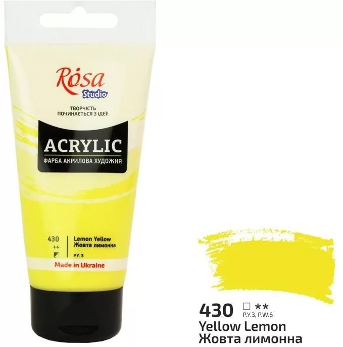 Farba akrylowa lemon yellow 430 75ml - tantis.pl