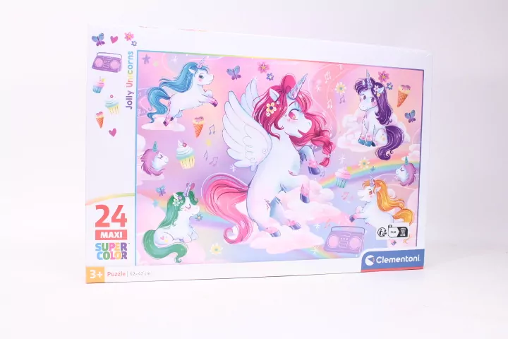 Puzzle 24 Maxi Super Kolor Jolly Unicorns - tantis.pl