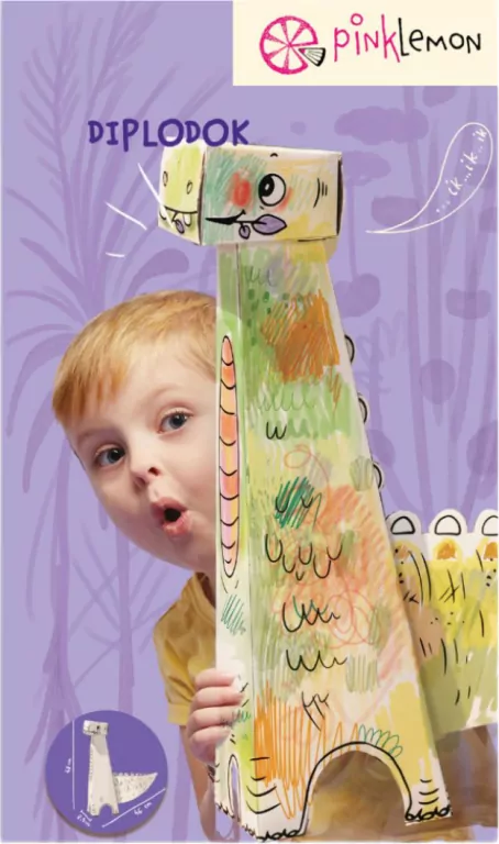 Kolorowanka 3D Dinozaur Diplodocus - tantis.pl