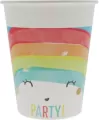 Kubeczki papierowe Rainbow Party 200ml 8szt - tantis.pl