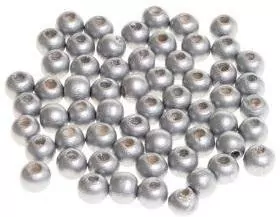 Koraliki drewniane do nawlekania srebrne 10mm 60sz - tantis.pl