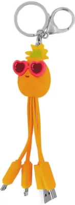 Brelok z kabelkami do ładowania ananas 3w1