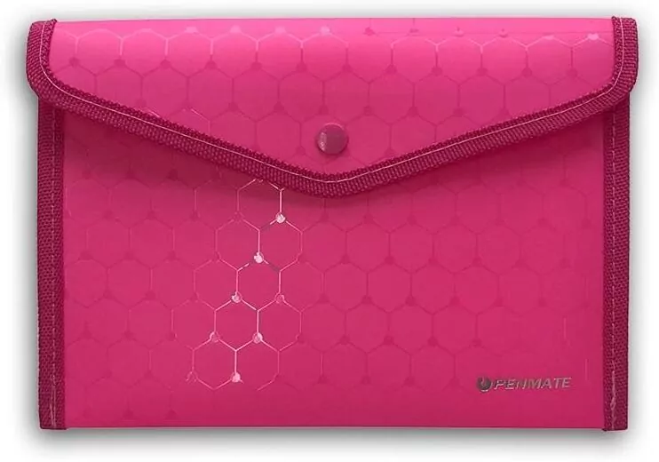 Koperta na zatrzask A5 LUX różowa - tantis.pl