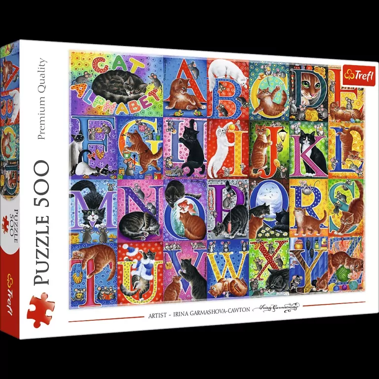 Puzzle 500 Koci alfabet TREFL - tantis.pl