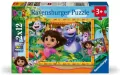 Puzzle dla dzieci 2D: Dora poznaje świat 2x12el - tantis.pl