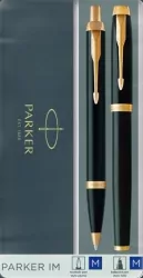 Zestaw Parker Pióro Wieczne + Długopis IM Black GT
