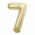 Balon foliowy. Cyfra 7 szampańska 85cm - tantis.pl