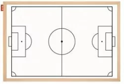 MemoBe. Tablica taktyczna suchościeralna magnetyczna, biała, boisko do piłki nożnej 90x60 cm