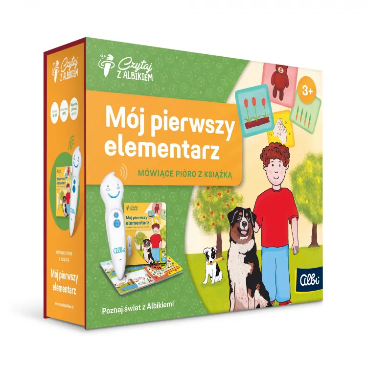 Mój pierwszy elementarz. Zestaw z piórem. Czytaj z Albikiem - tantis.pl