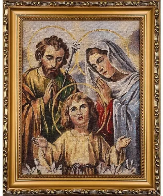 Obraz Haftowany Św. Rodzina 22x27,5cm - tantis.pl