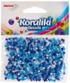 Koraliki akrylowe do nawlekania białe niebieskie - tantis.pl