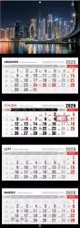 Kalendarz 2026 czterodzielny premium city
