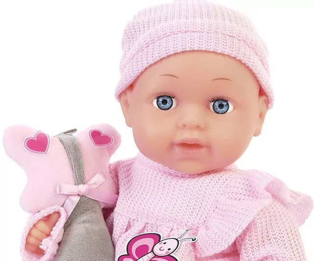 Lalka Natalia bobas z zabawką 33 cm - tantis.pl