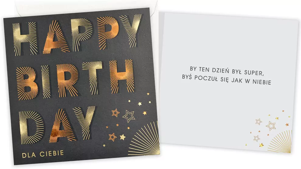 Karnet Urodziny (męskie, happy birthday) - tantis.pl