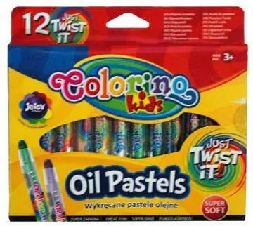 Pastele colorino kids olejne wykręcane 12 kolorów - tantis.pl