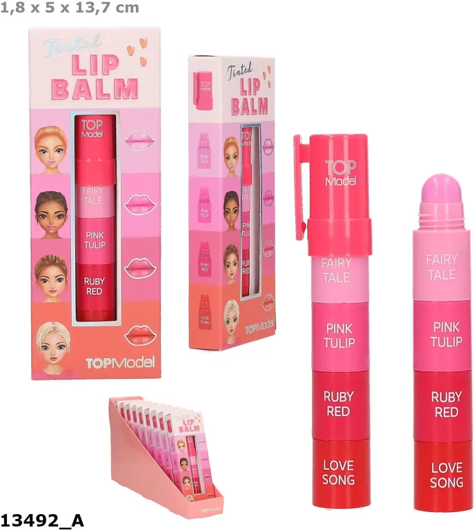 Balsam do ust koloryzujący Top Model BEAUTY&ME 1sztyft-4kolory 13492A - tantis.pl