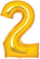 Balon foliowy cyfra 2 złota 51x66cm - tantis.pl