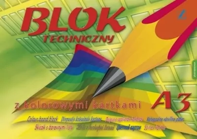 Blok techniczny kolorowy, A3, 10k - tantis.pl