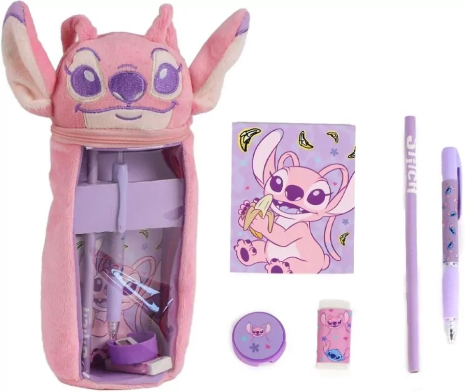 Zestaw akcesoriów szkolnych z piórnikiem Stitch - tantis.pl