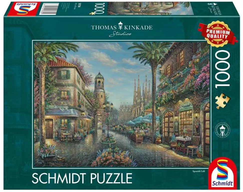 Puzzle PQ 1000 THOMAS KINKADE Hiszpańska uliczka - tantis.pl
