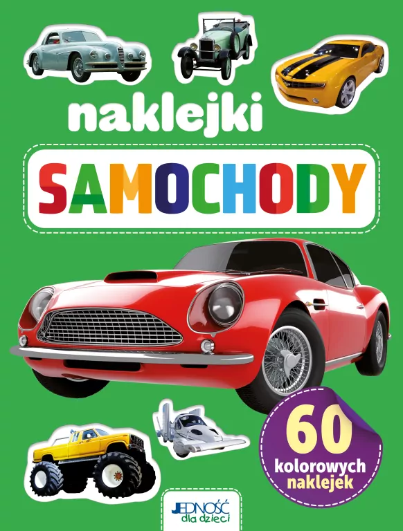 Samochody. 60 kolorowych naklejek - tantis.pl