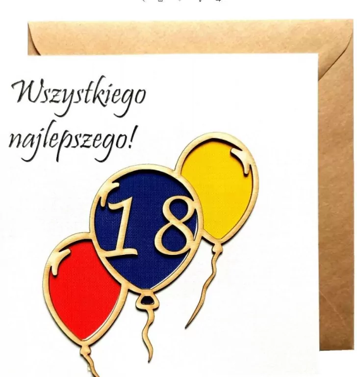 Karnet okolicznościowy. Urodziny. Naem - tantis.pl