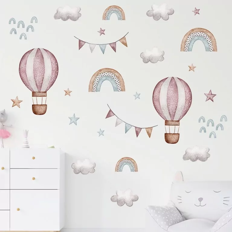 Naklejki na ścianę do pokoju dziecka balony - tantis.pl