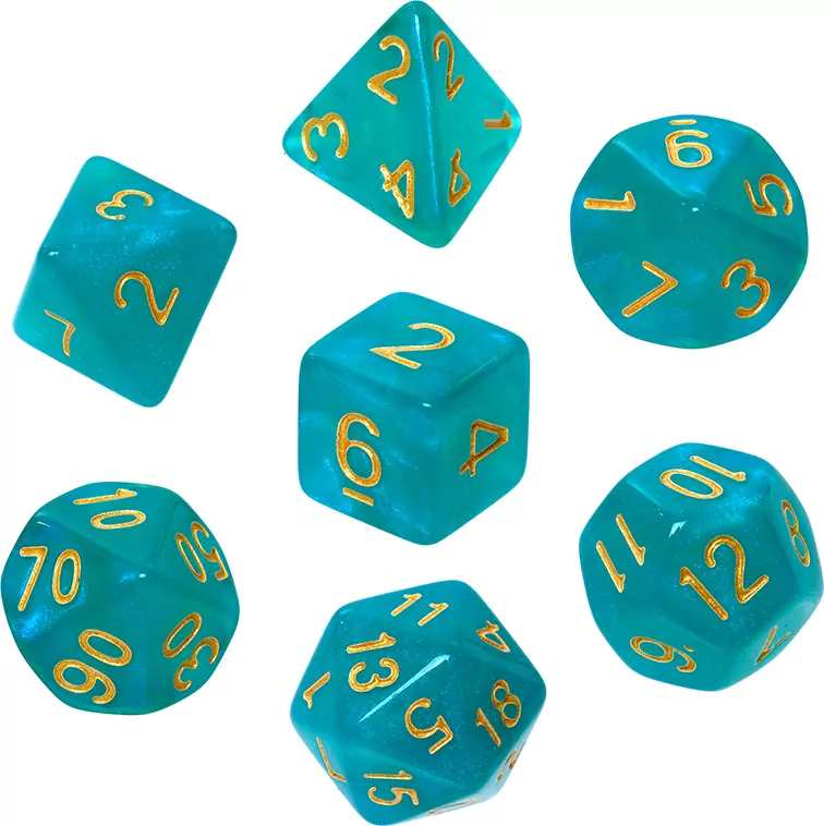 Komplet kości REBEL RPG - Kamienie Księżycowe - Jaspis - tantis.pl