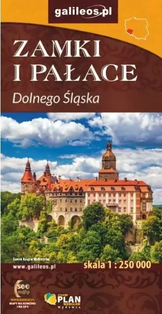 Zamki i pałace Dolnego Śląska. Mapa, 1:250 000 - tantis.pl