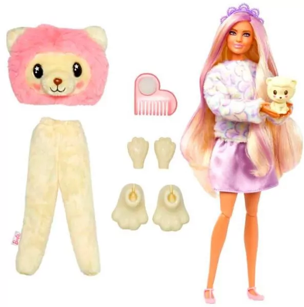 Lalka Barbie Cutie Reveal Lew Seria Słodkie stylizacje HKR06 MATTEL - tantis.pl